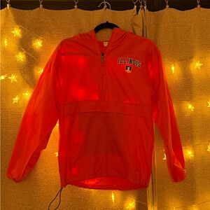 Champion Orange Illinois Windbreaker